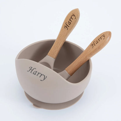 Personalised Silicone Baby Feeding Set (6 Pieces)-Little Travellers