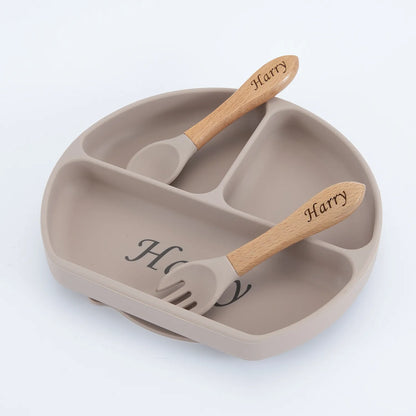 Personalised Silicone Baby Feeding Set (6 Pieces)-Little Travellers