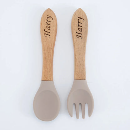 Personalised Silicone Baby Feeding Set (6 Pieces)-Little Travellers