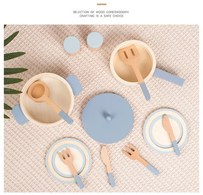 Montessori Wooden Cooking Pretend Play Set (3+ years)-Little Travellers