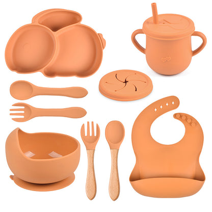 Nibbly Bunny - Personalised Silicone Baby Feeding Set (10 Pieces)