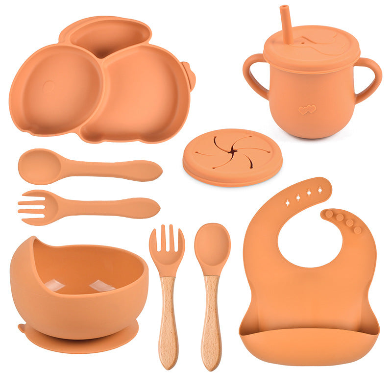 Nibbly Bunny - Personalised Silicone Baby Feeding Set (10 Pieces)