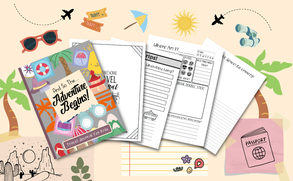 Book - And So The Adventure Begins - Kids' Travel Journal / Diary (6+ Years)